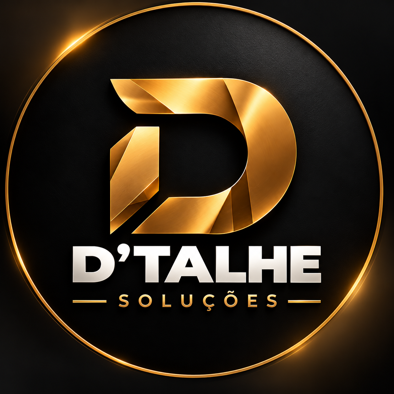 Monograma dourado D’TALHE SOLUÇÕES